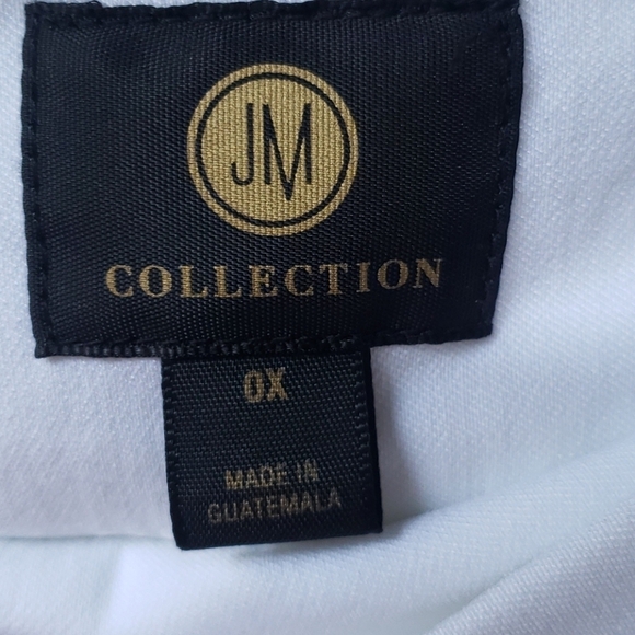 JM Collection Plus Size Button-Trim Cropped Pants White 0X 10 12 - Picture 9 of 12